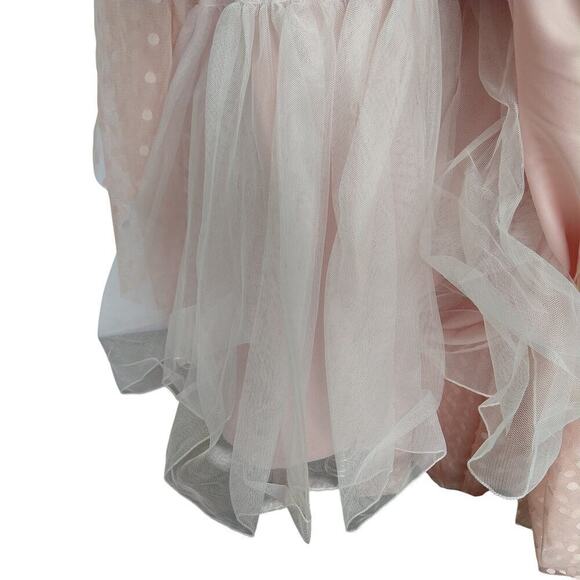 Vintage Y2K Pink Prom Dress Size 3 City Triangles Lace Embellished Princess 2000 - Picture 10 of 11